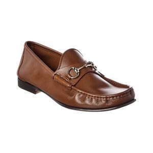 Gucci Lugano Leather Loafer, Brown
